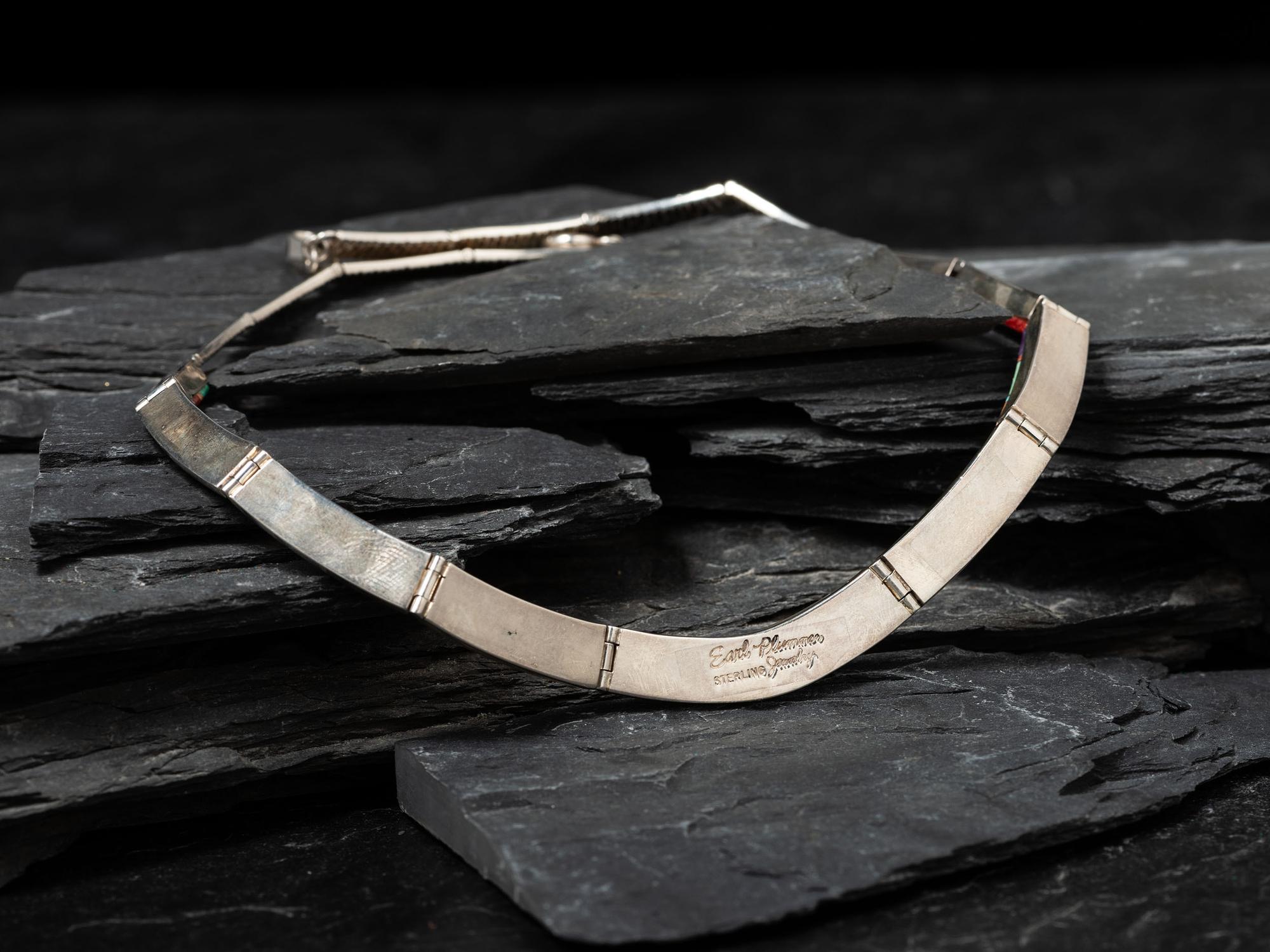 Sterling Silver and Channel Inlay Choker