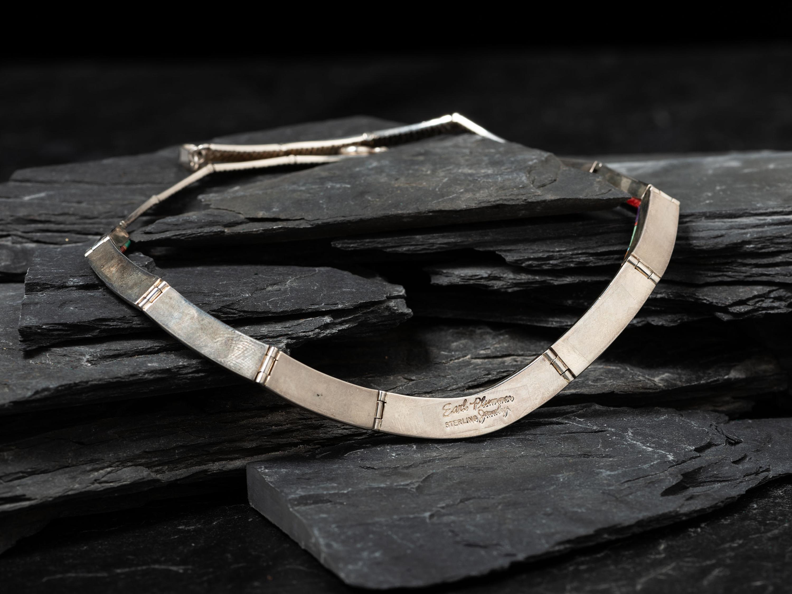 Sterling Silver and Channel Inlay Choker