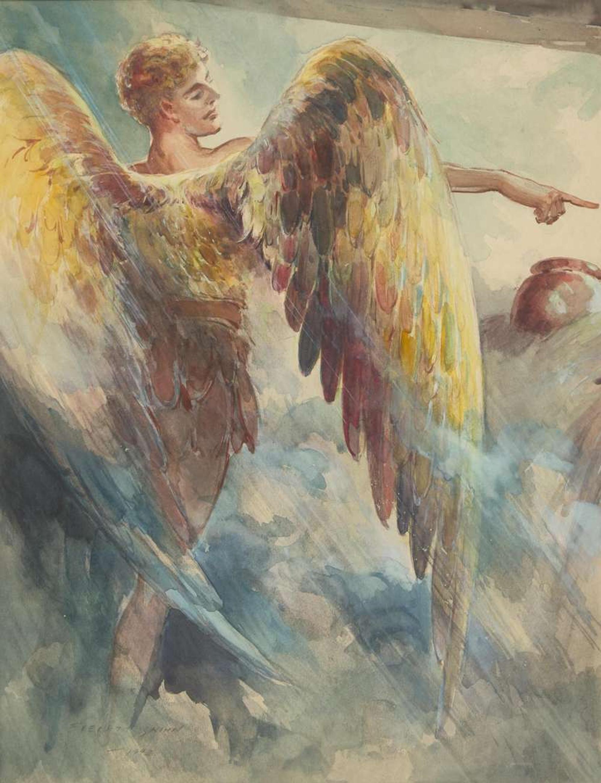 Everett Shinn (American, 1876-1953) - Angel of Judgment