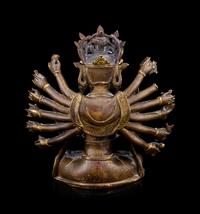 A Chinese Ming-Style Parcel Gilt Bronze Figure of Bodhisattva