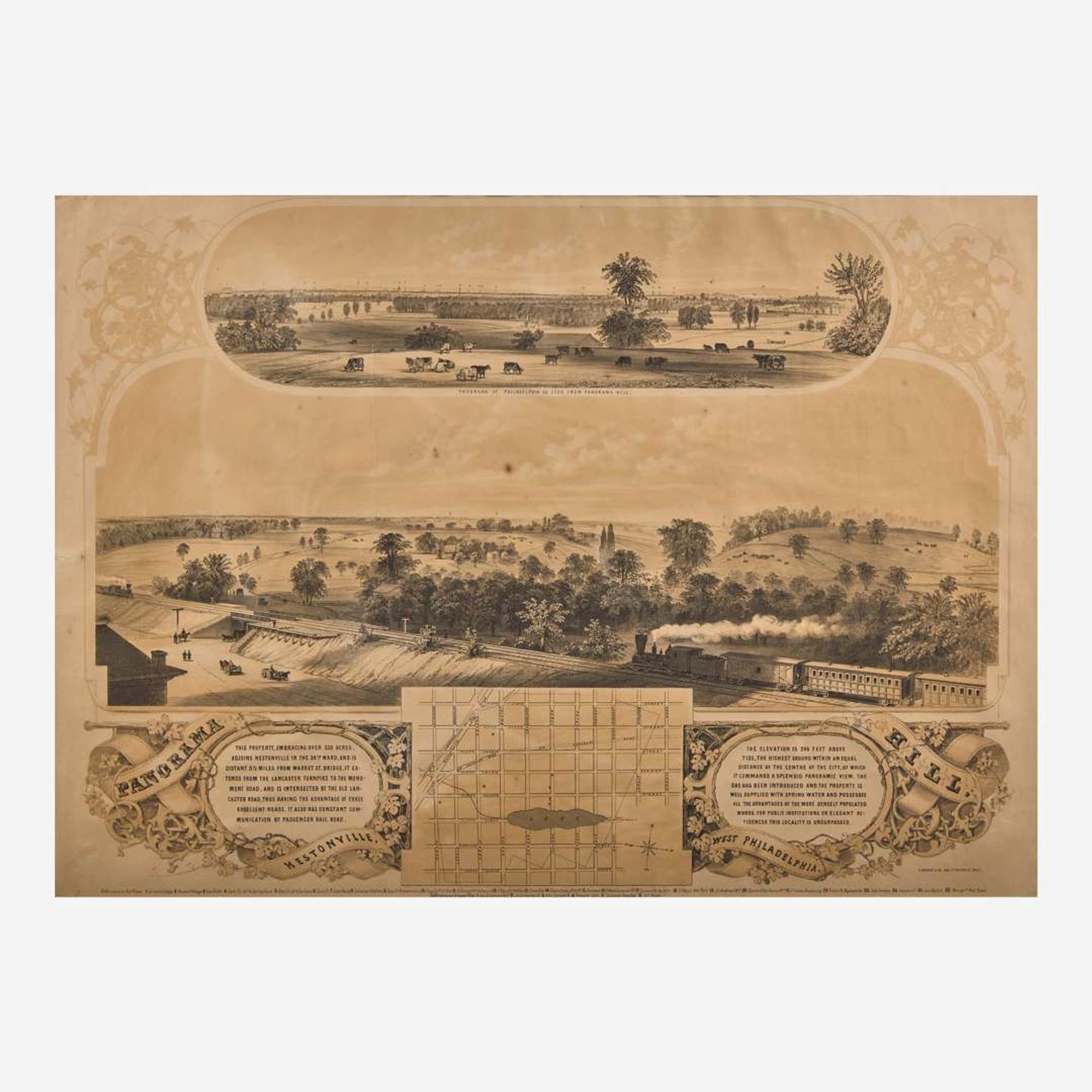 [Philadelphia] Moras, F(erdinand). Panorama Hill, Hestonville, West Philadelphia