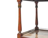 A Regency inlaid and paint-decorated satinwood étagère, circa 1810