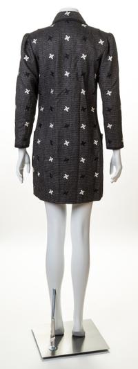 A Michael Novarese Black and White Patterned Coat, No size.