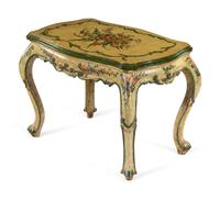 A Venetian Polychrome Decorated Low Table