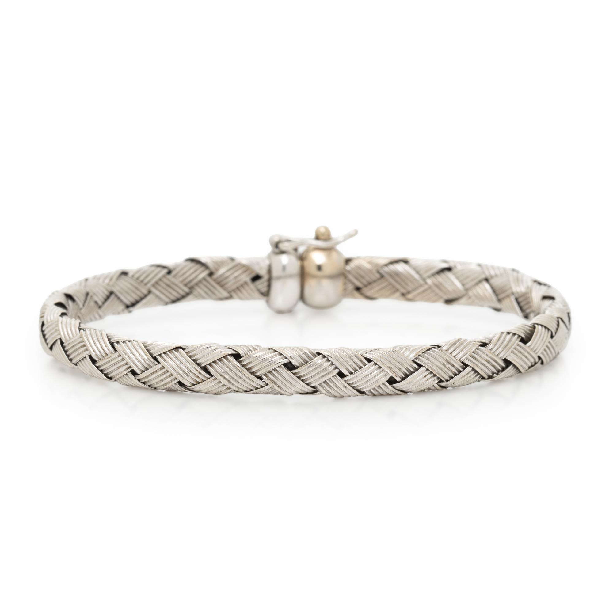 WHITE GOLD MESH BRACELET