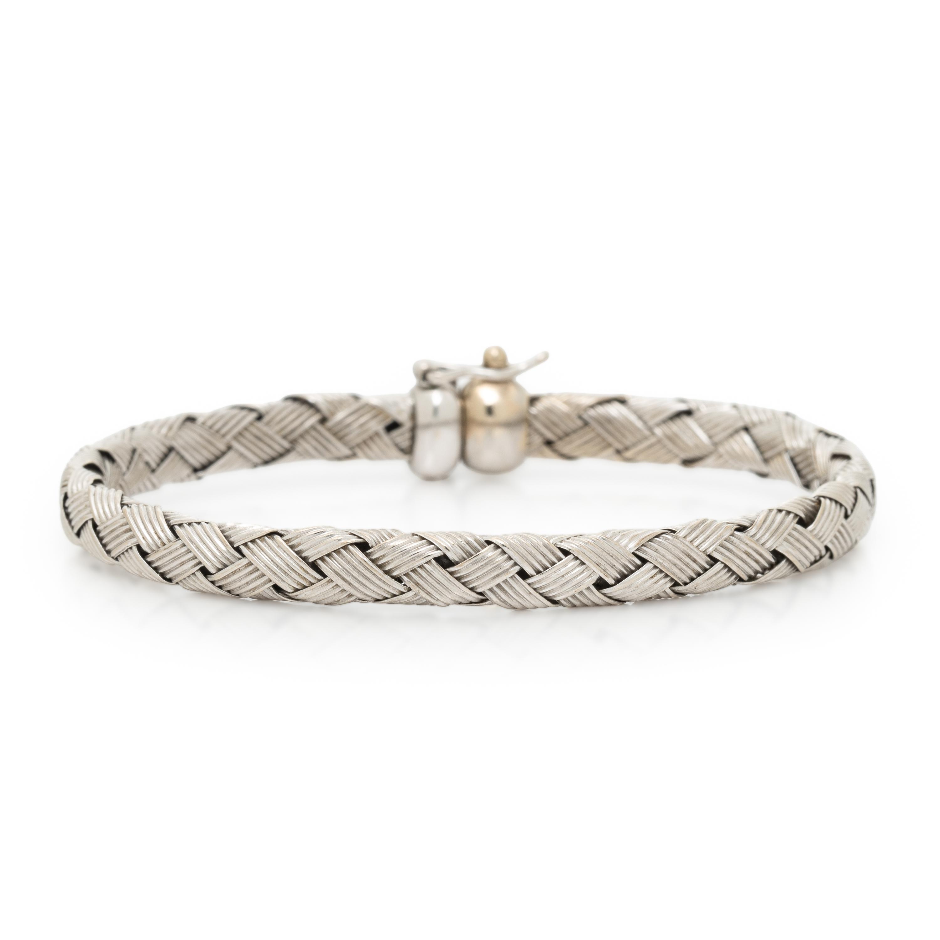 WHITE GOLD MESH BRACELET
