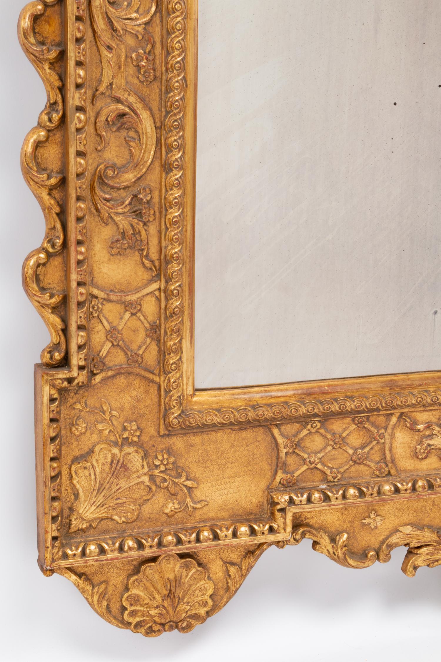 A Pair of George II Style Giltwood Mirrors
