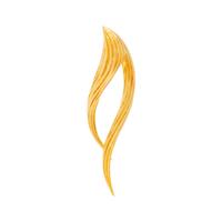 HENRY DUNAY, YELLOW GOLD BROOCH