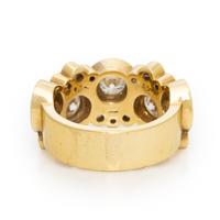 RAHAMINOV, YELLOW GOLD AND DIAMOND 'BUBBLE' RING