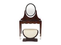 An Art Deco Zebrawood and Ebonized Dressing Table
