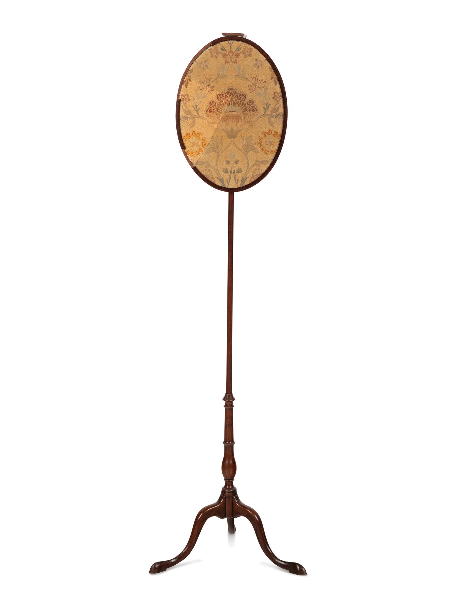 An English Mahogany Fire Screen