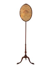 An English Mahogany Fire Screen