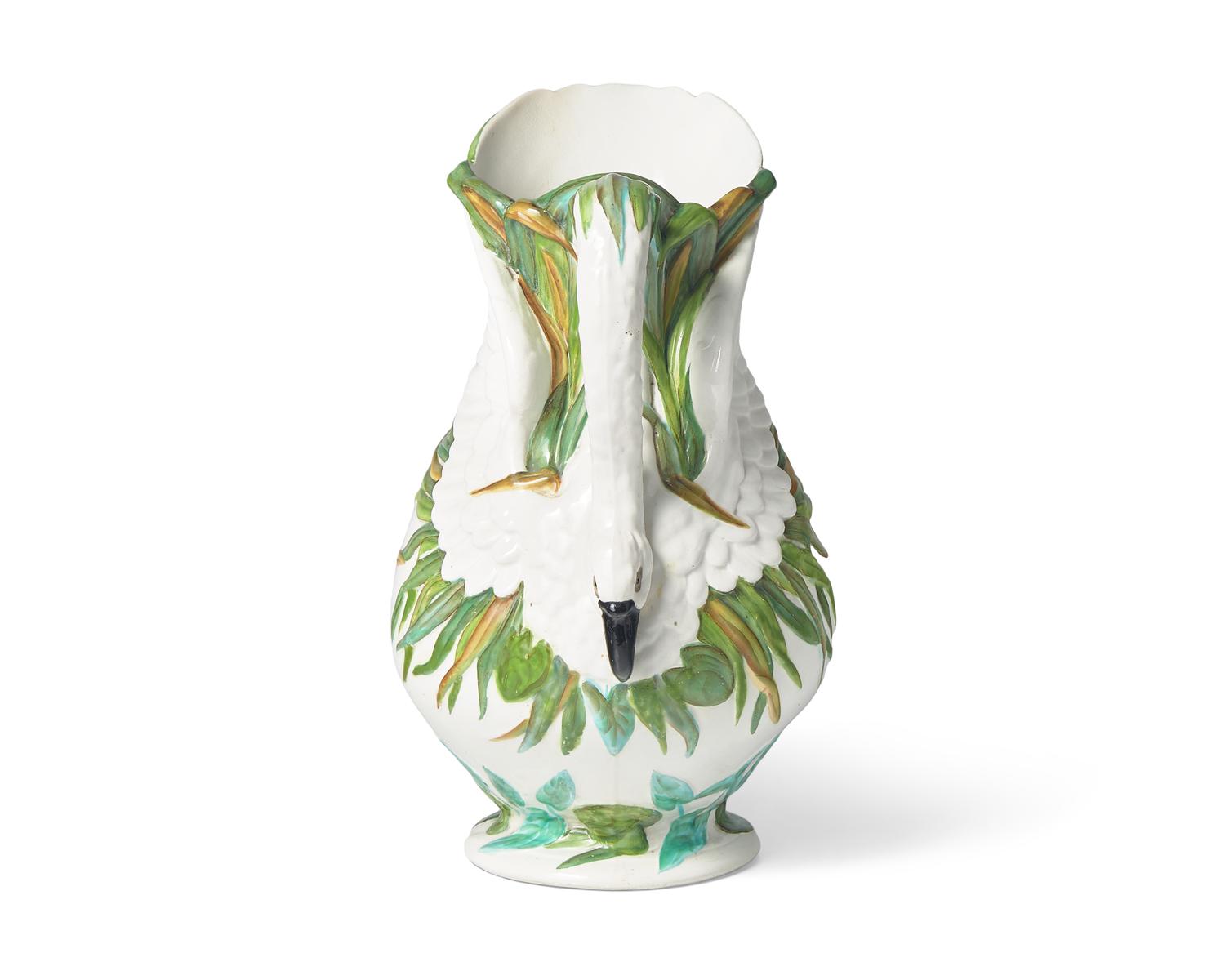 A Wedgwood Majolica Swan Pitcher
