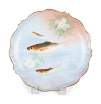 A Limoges Hand Painted Porcelain Fish Service — 19TH/20TH CENTURY