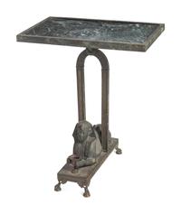 An Italian Patinated Bronze and Marble Table Attributed to Chiurazzi Foundry