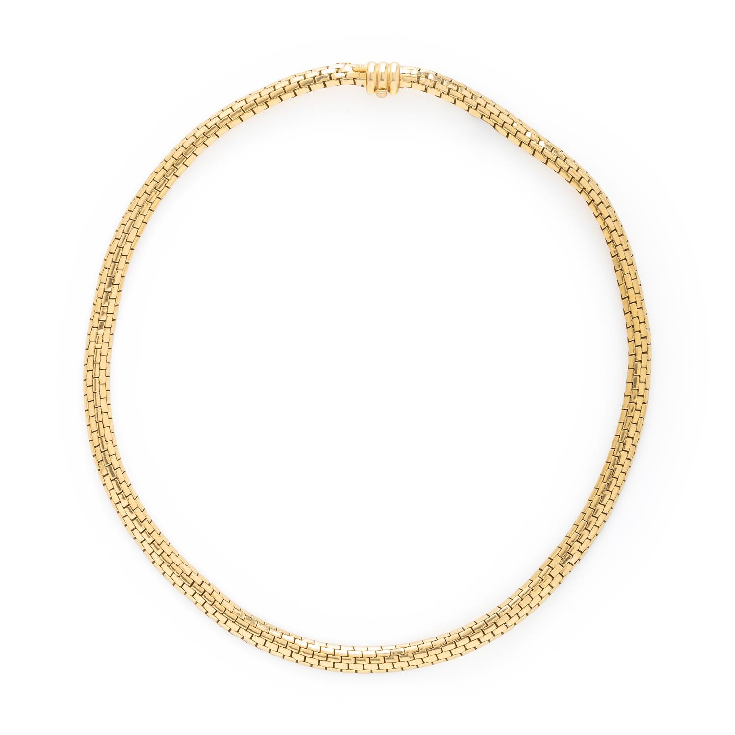 CARTIER, PARIS, YELLOW GOLD PANTHERE LINK NECKLACE