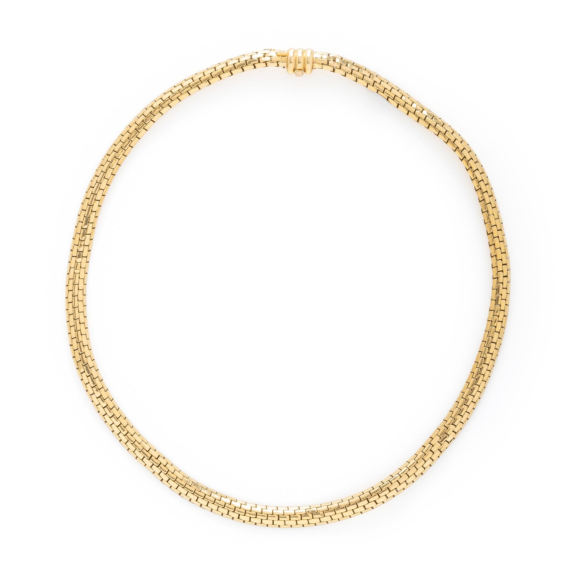 CARTIER, PARIS, YELLOW GOLD PANTHERE LINK NECKLACE
