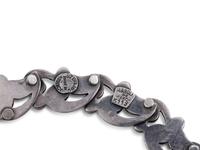Scrolling Sterling Silver Choker, Bracelet, and Screwback Earrings
