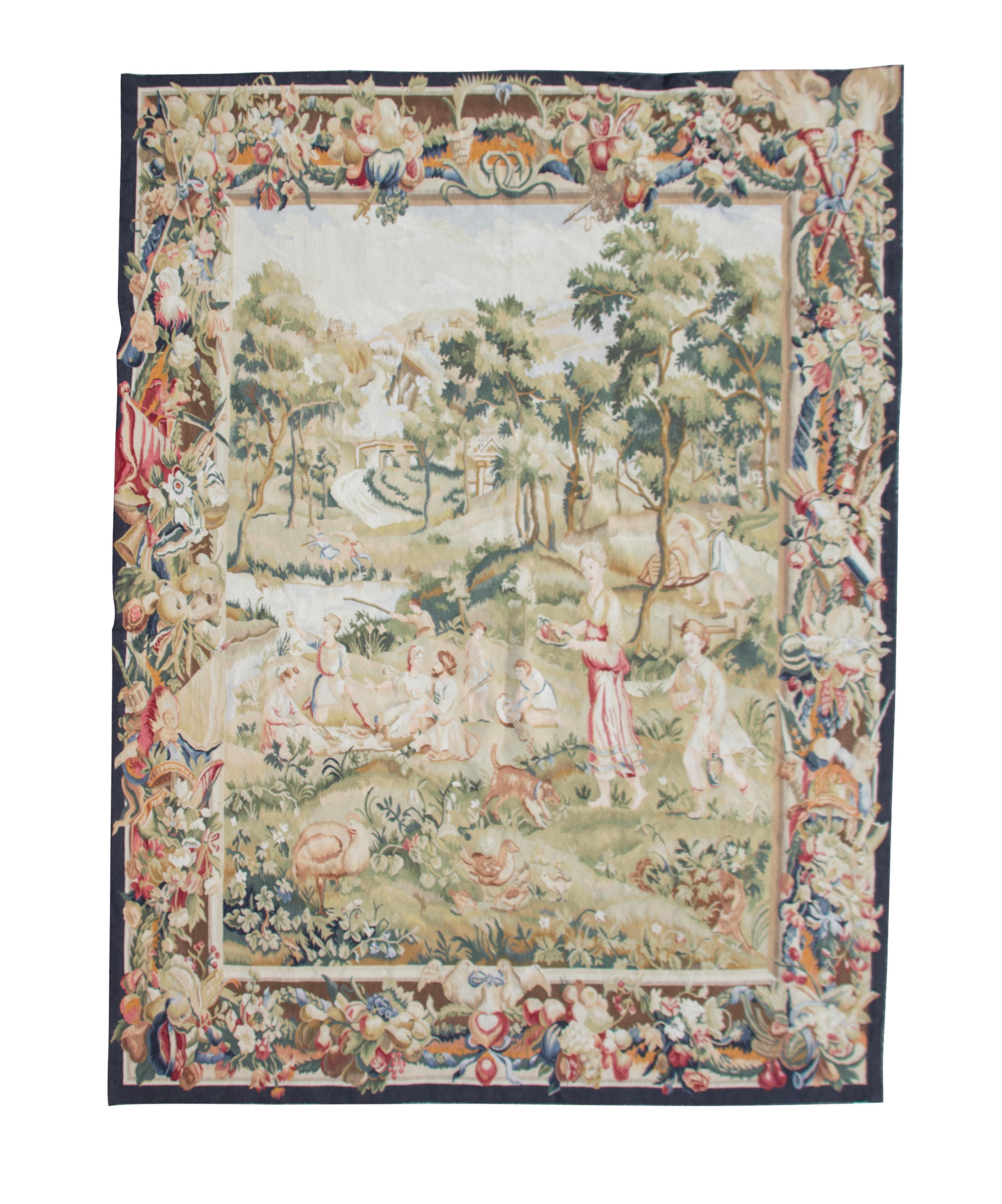 A Continental Tapestry 97 x 75 inches.