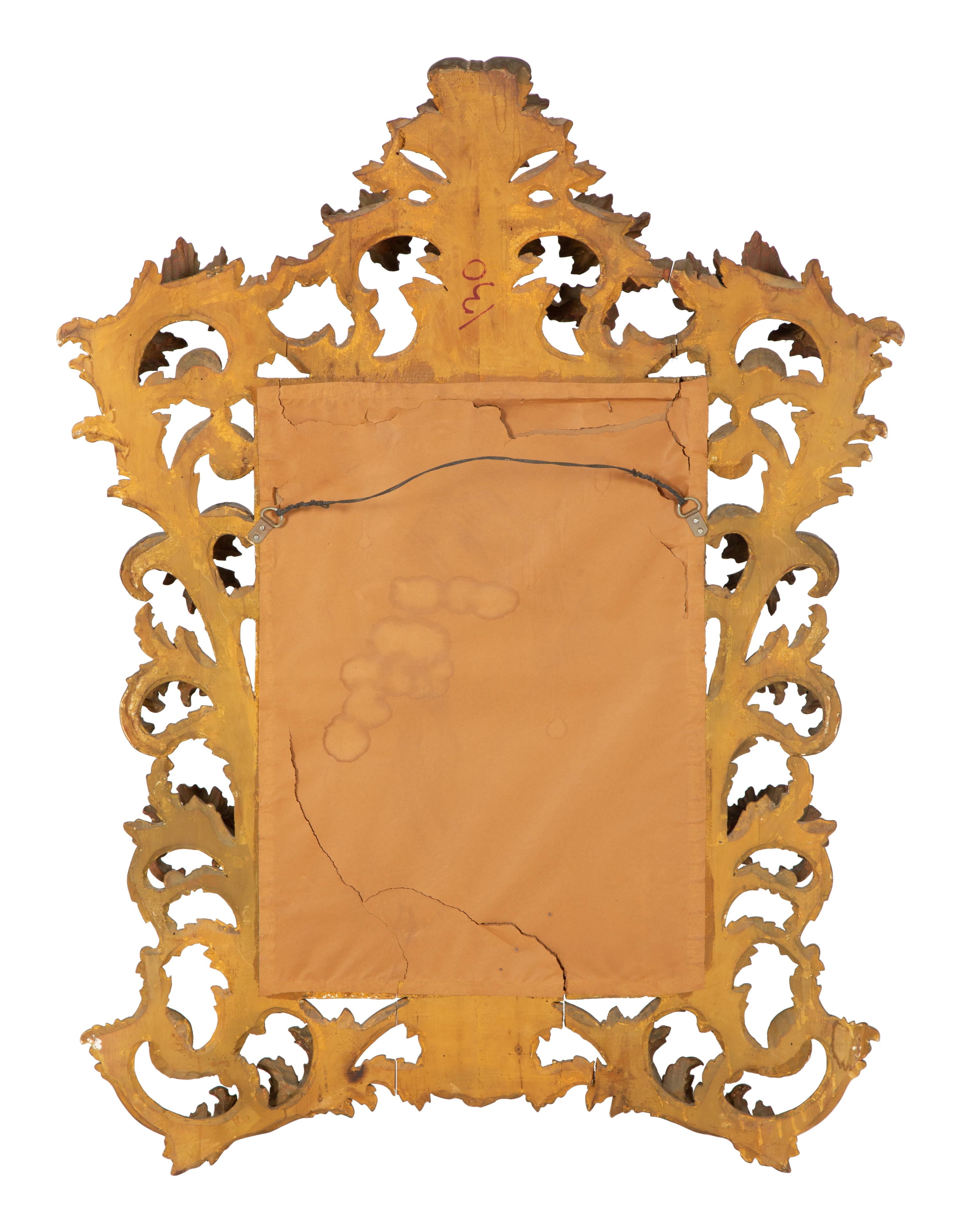 An Italian Rococo Style Giltwood Mirror