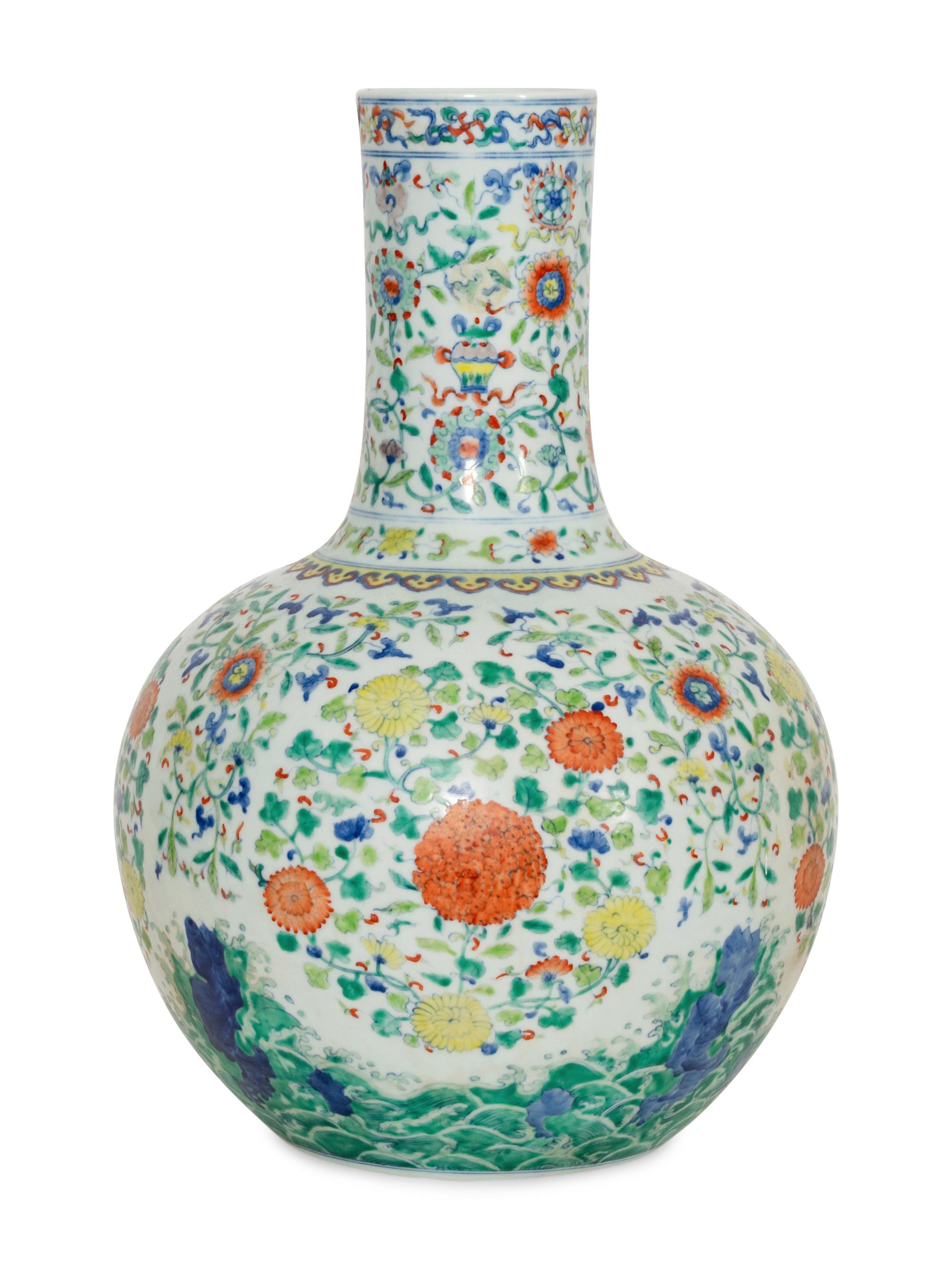 A Large Chinese Doucai Porcelain Vase