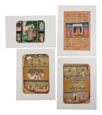 Four Indian Illustrated Manuscript Leaves