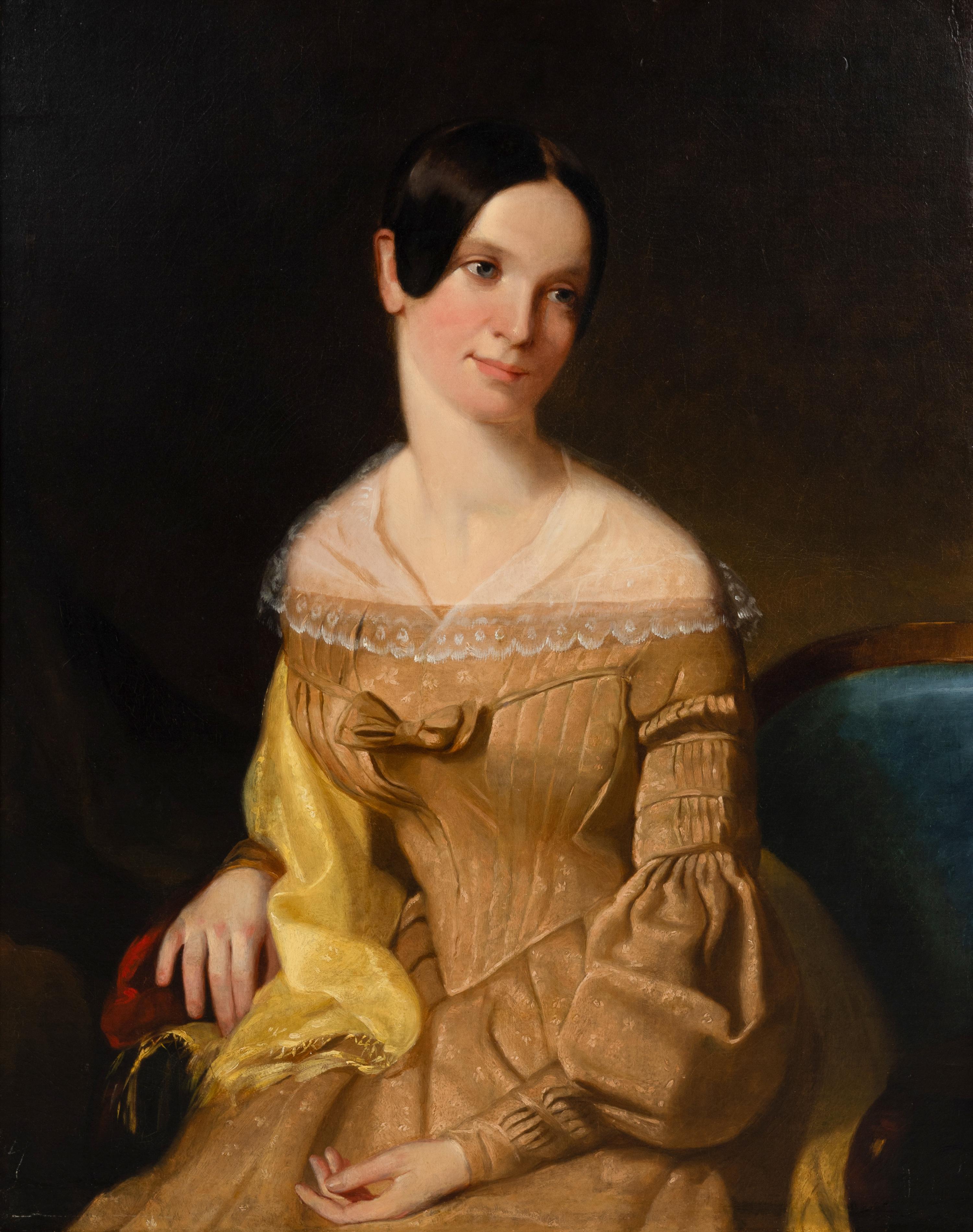 Louis Lang (German/American 1821-1893) — Three Works; Portrait of Caroline Hewitt (1808-1842), William Webb (1805-1863) and Double-Portrait of Sons Thaddeus (1838-1887) and William Hewitt Webb (1835-1893) of Philadelphia , 1939