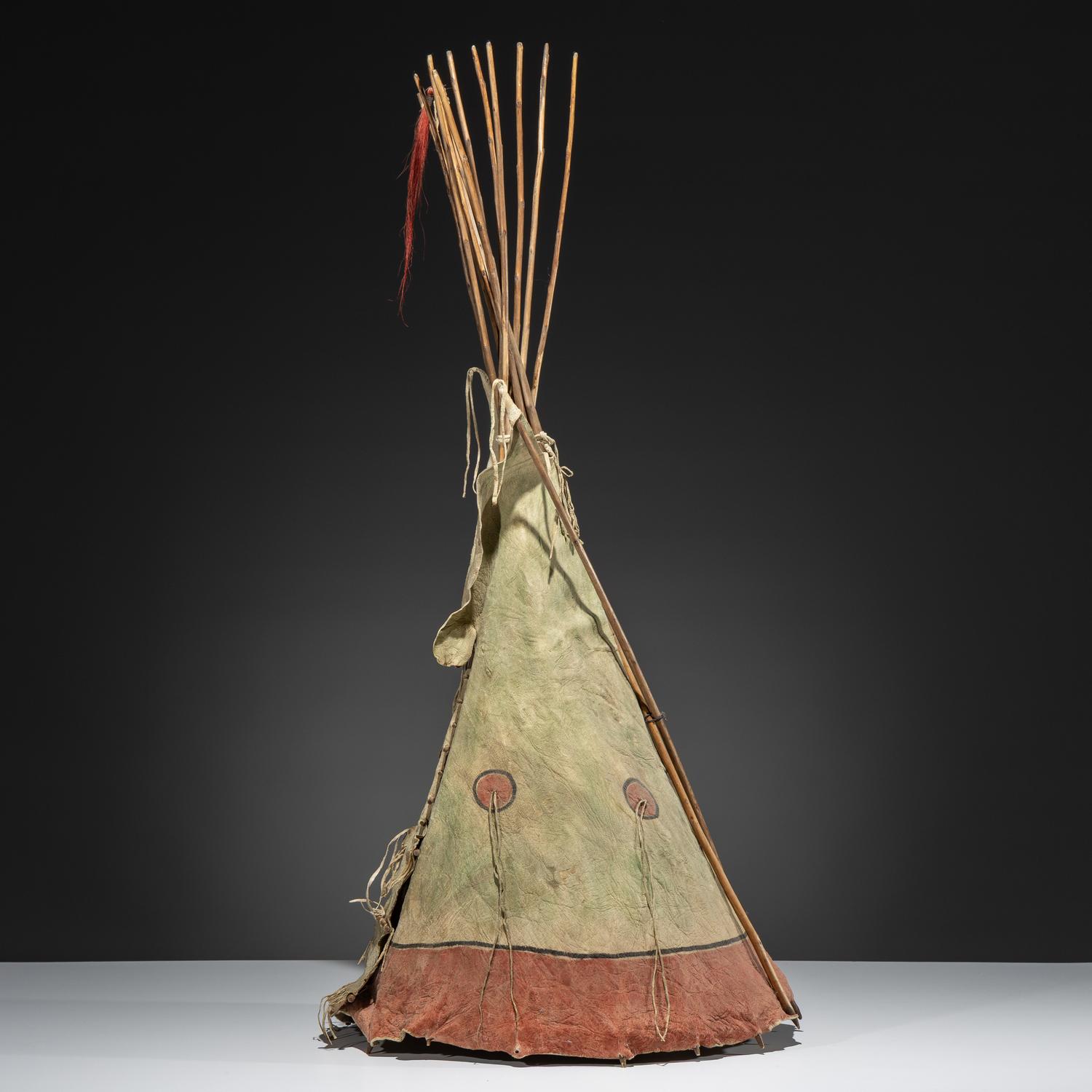 Plains Painted Hide Model Tipi