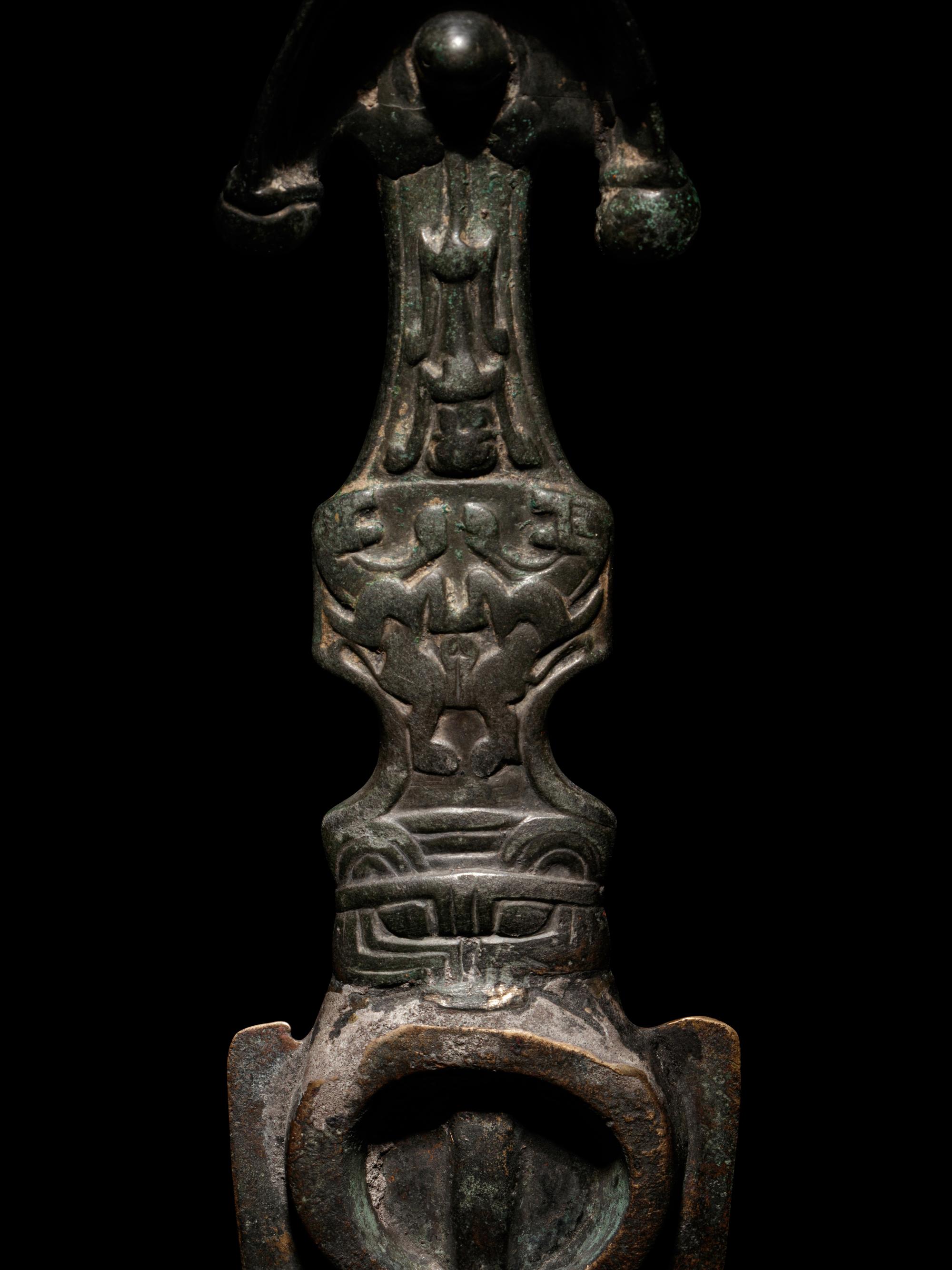 A Luristan Bronze Dagger with an Elaborate Hilt