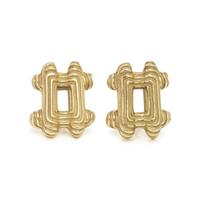 CHRISTOPHER WALLING, YELLOW GOLD EARCLIPS