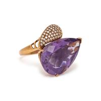 AMETHYST AND DIAMOND RING