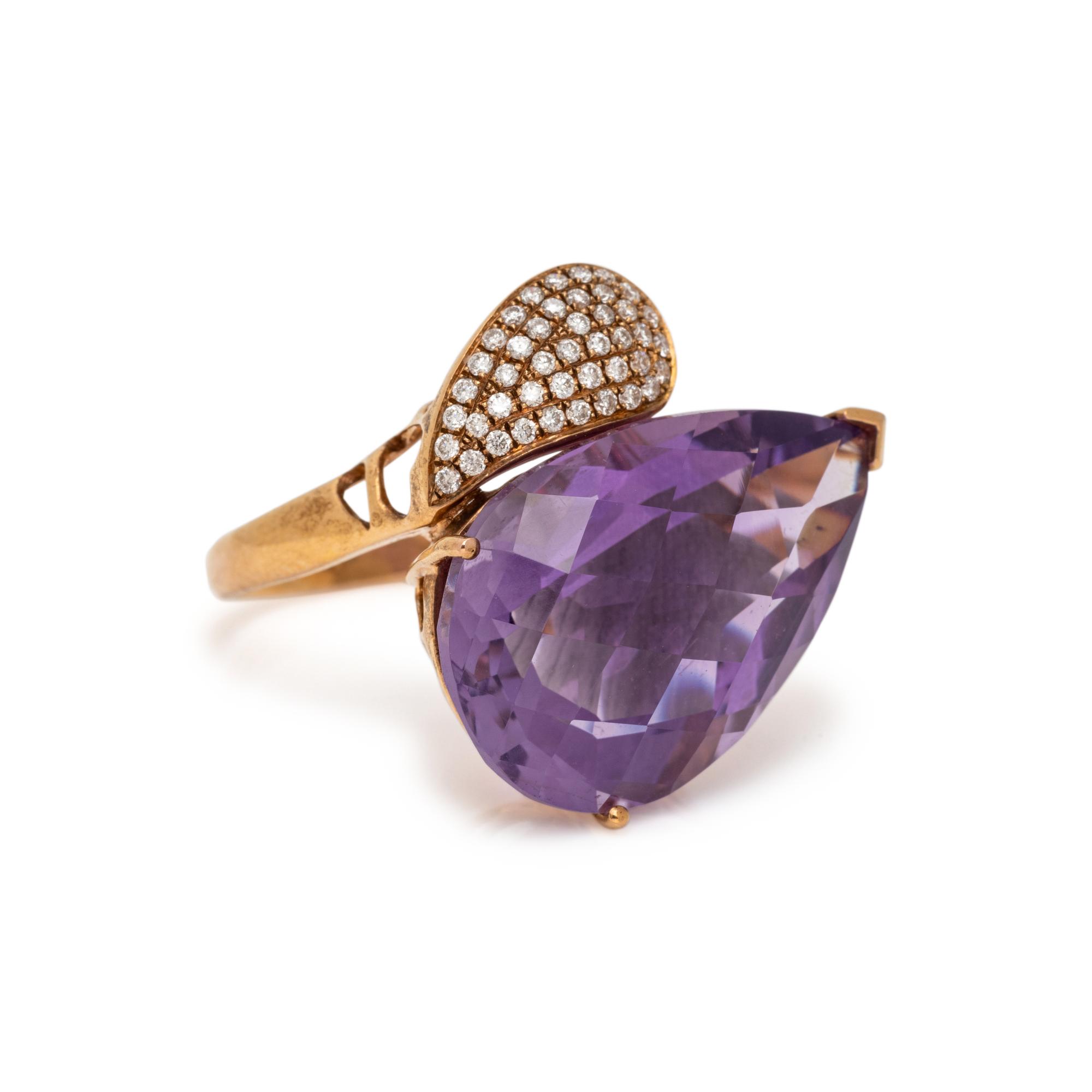 AMETHYST AND DIAMOND RING