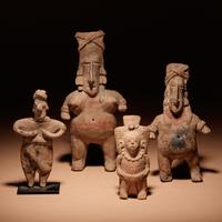 A Group of Four Pre-Columbian Terracotta Standing Figures