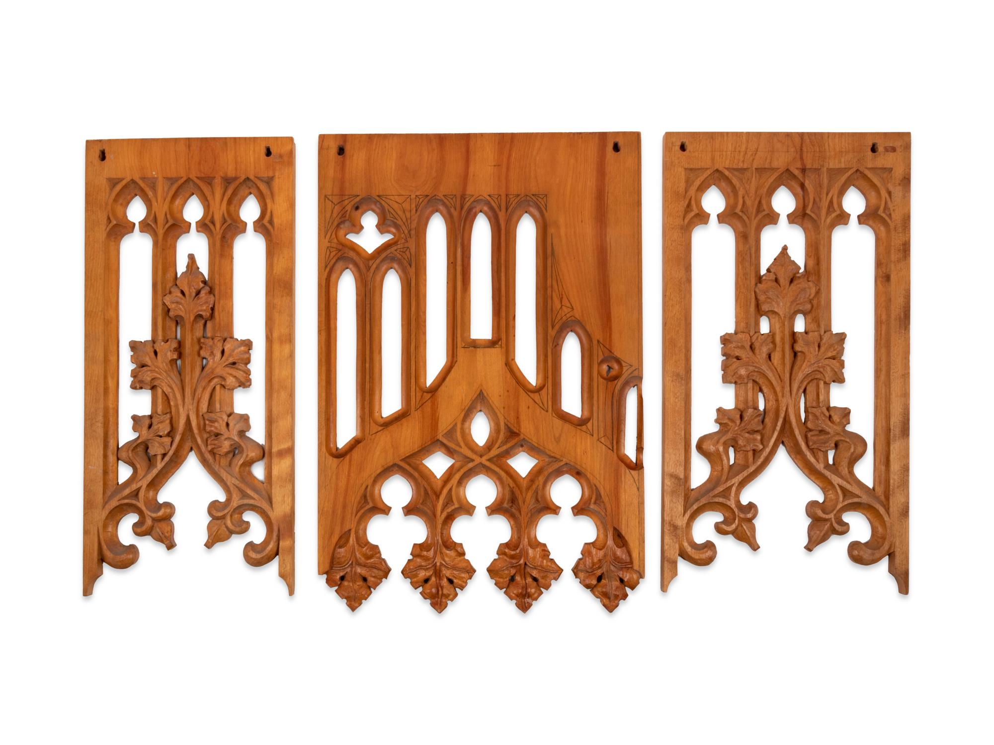 Ten Carved Wood Appliqués