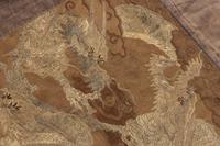 A Large Japanese Embroidered Silk 'Dragons' Panel