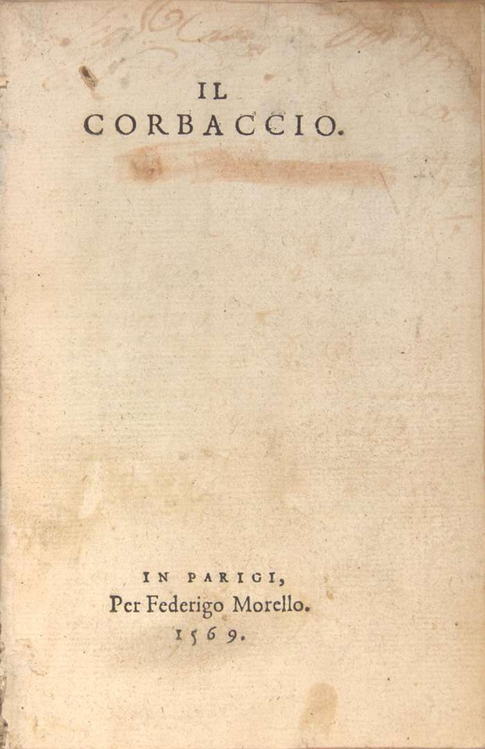[Literature] Boccaccio, Giovanni: Group of 12 Works