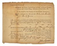 [Americana] [Declaration of Independence] Wilson, James. Partially-Printed Document, signed