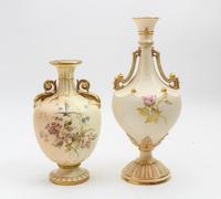 Two Royal Worcester Porcelain Vases Height of taller 12 inches. — 1892 AND 1893
