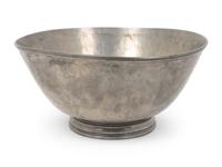 An American Pewter Punchbowl and Ladle — LAURITZ CHRISTIAN EICHNER (1894-1967)