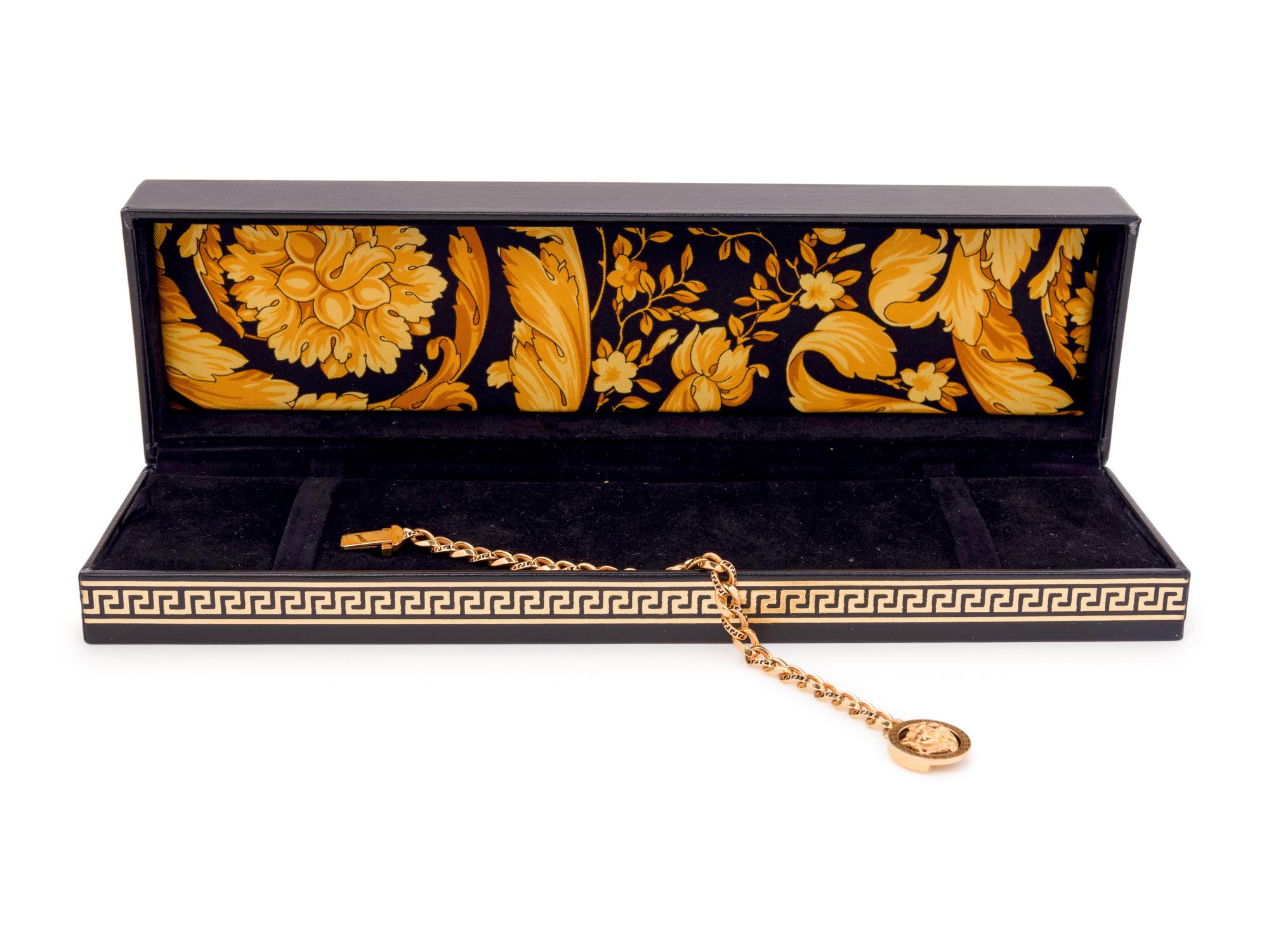 Gianni Versace Men's Gold Plated Chain Bracelet, 2001