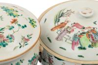 Three Chinese Famille Rose Covered Vessels