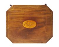 A George III inlaid mahogany and satinwood sewing table, circa 1790