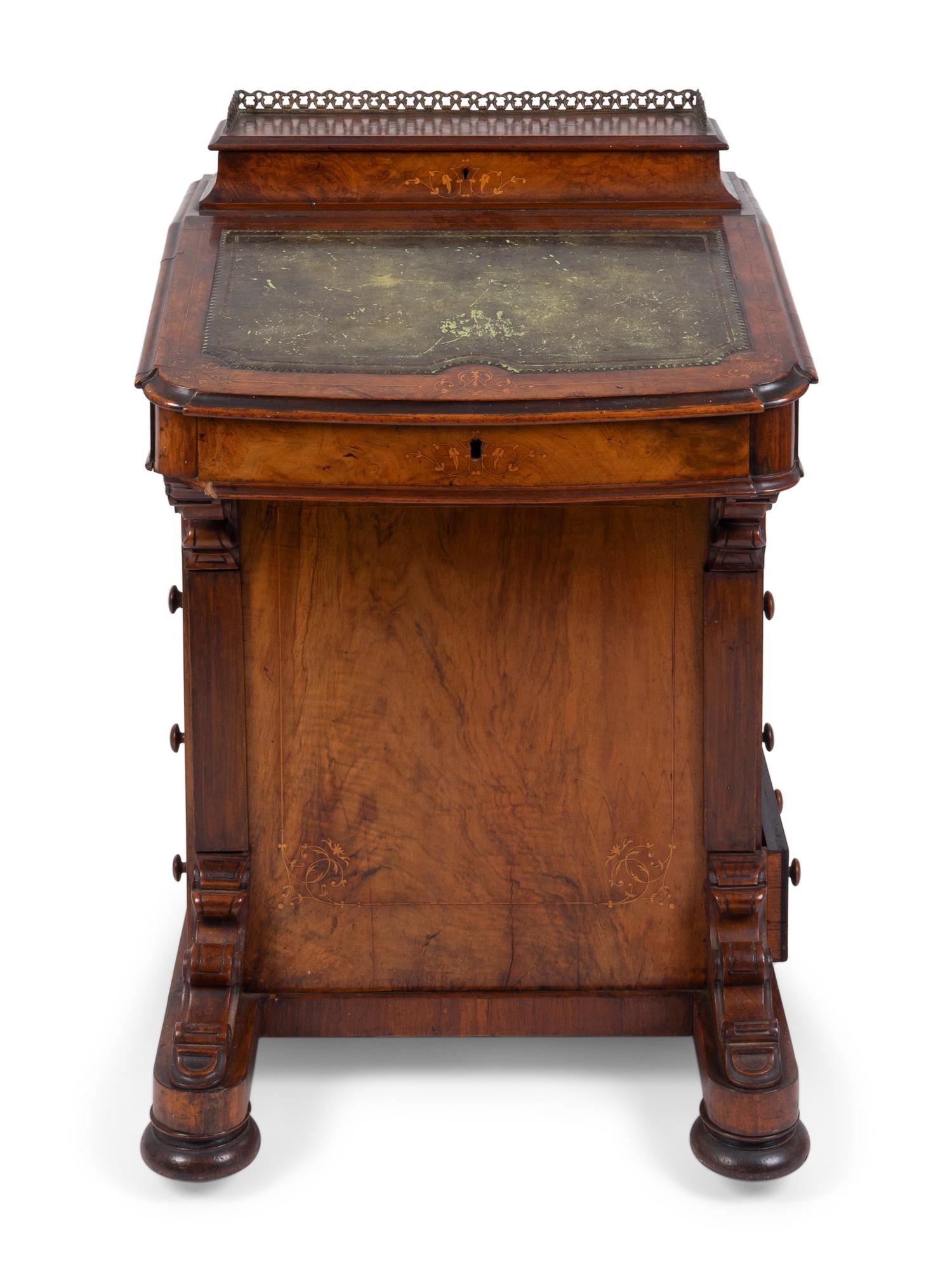 A Victorian Burl Walnut Davenport Desk — 19TH CENTURY