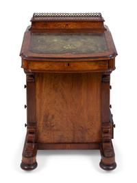 A Victorian Burl Walnut Davenport Desk — 19TH CENTURY