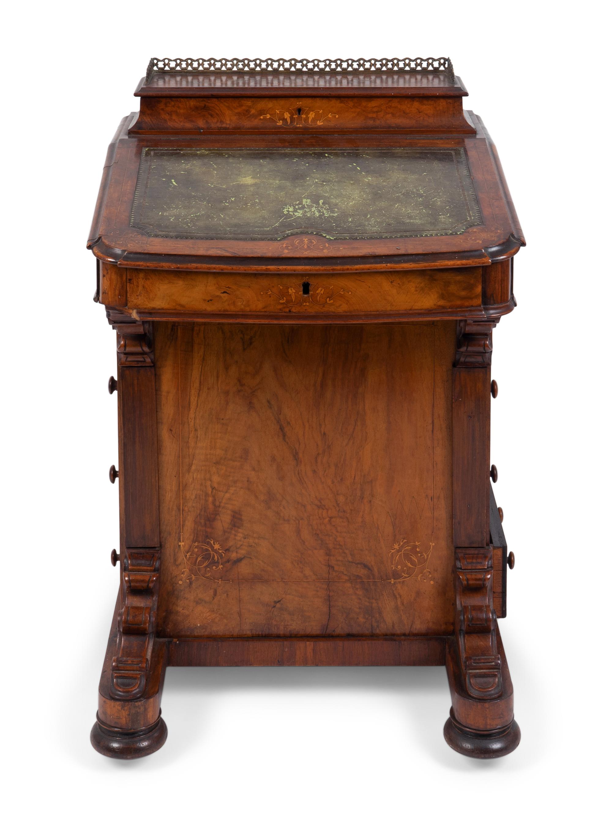 A Victorian Burl Walnut Davenport Desk — 19TH CENTURY