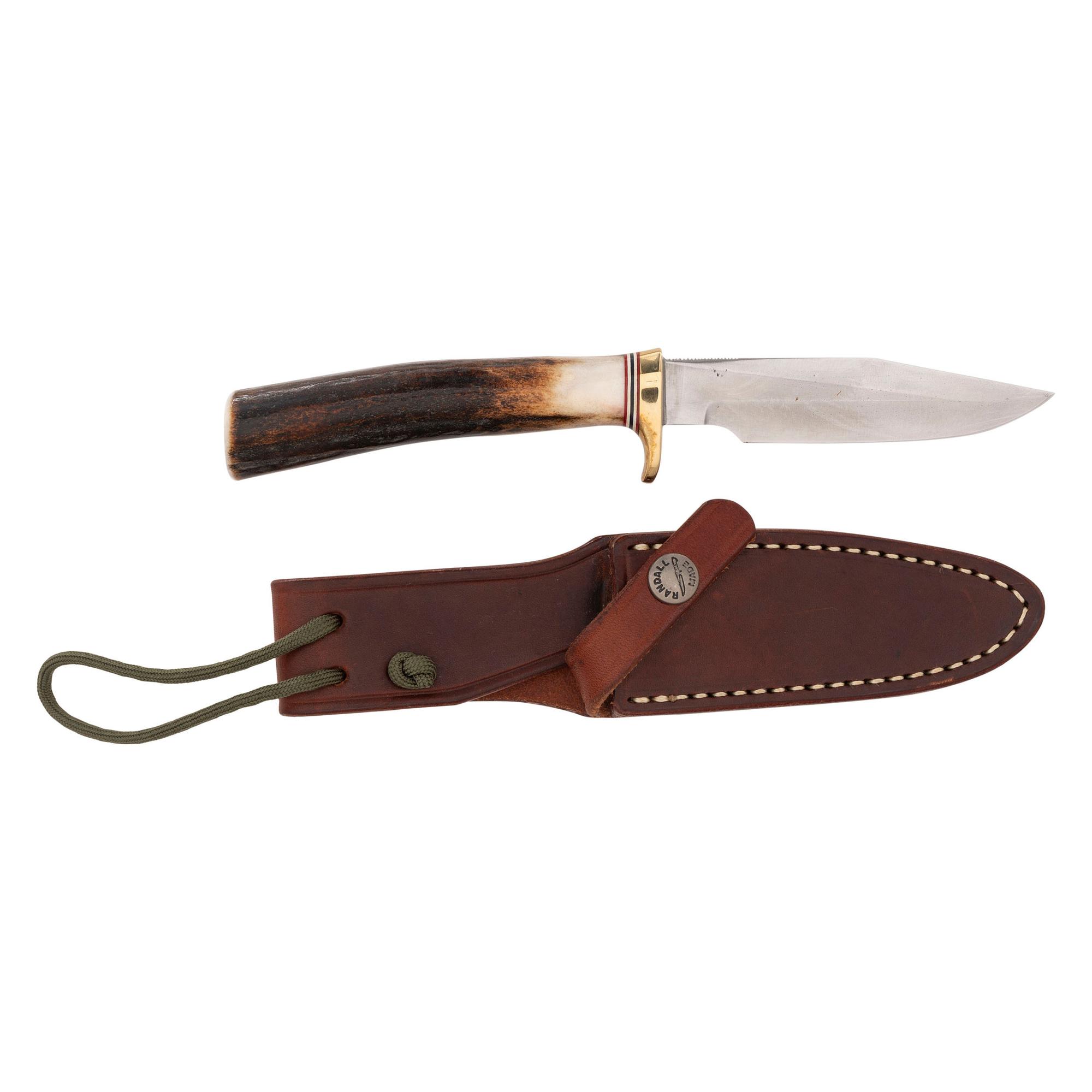 Randall Model 5 Camp & Trail Knife with Staghorn Handle and Sheath