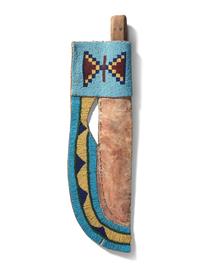 Blackfeet Beaded Knife Case, with Knife