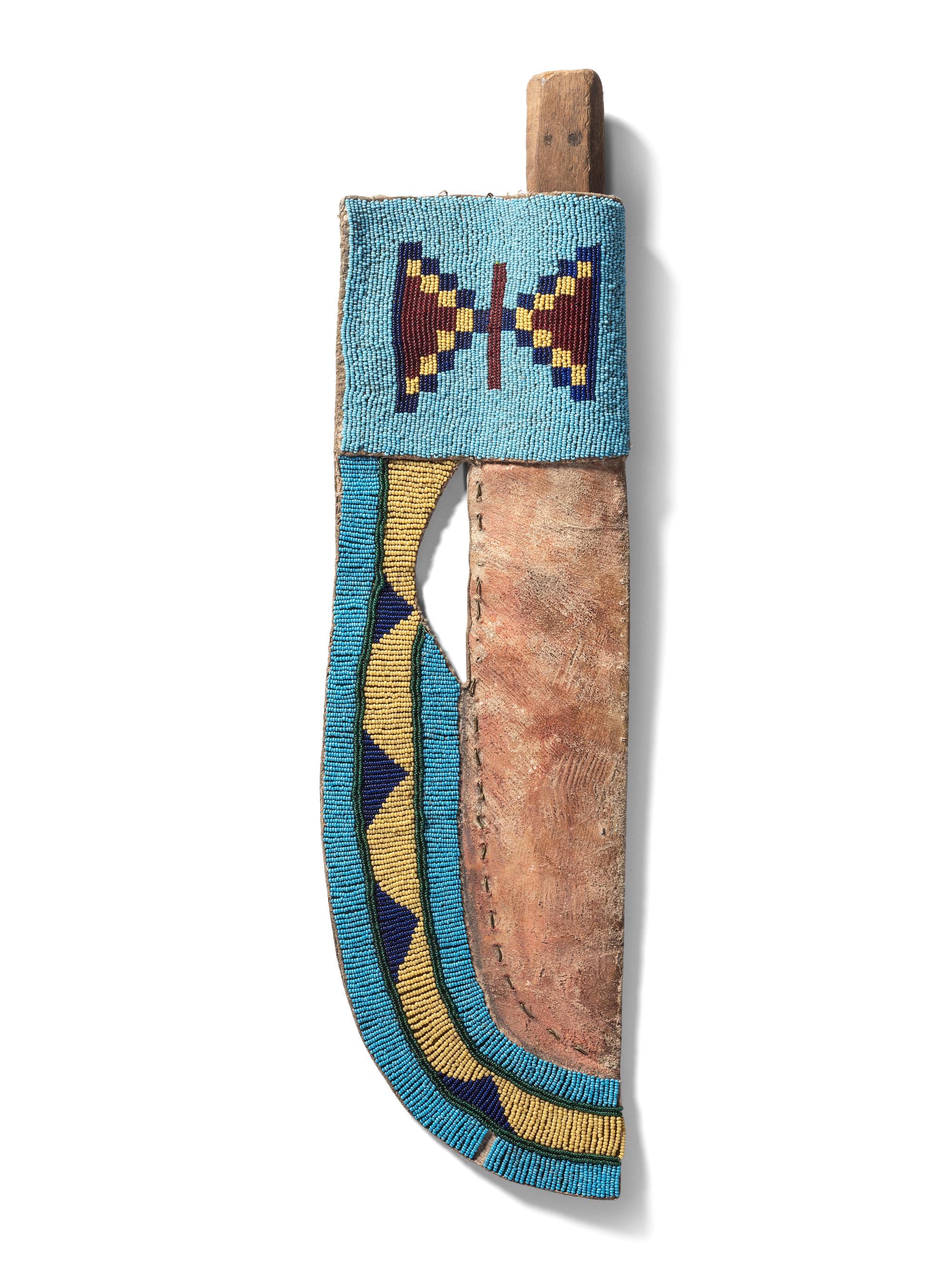 Blackfeet Beaded Knife Case, with Knife