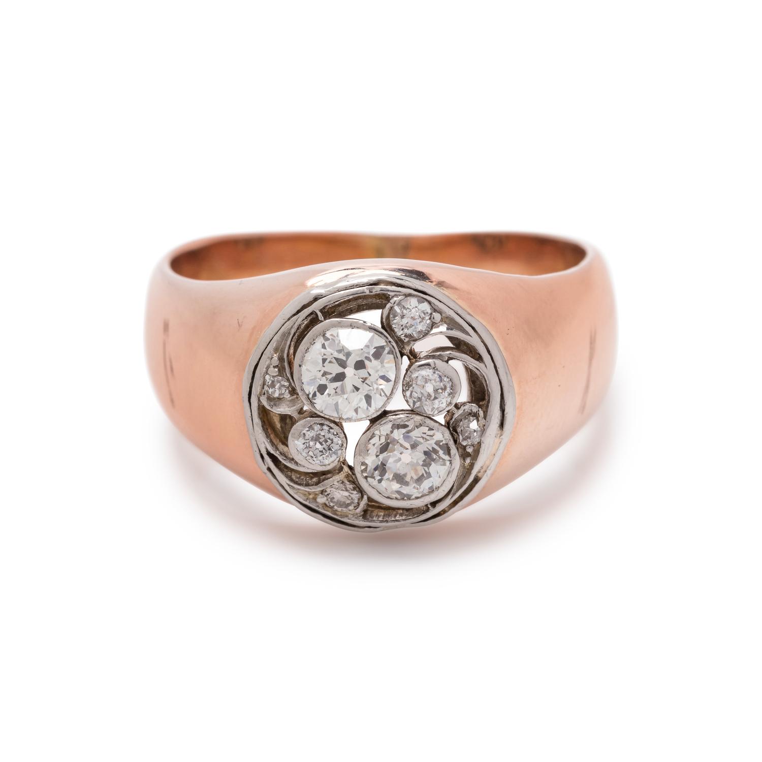 ROSE GOLD AND DIAMOND RING