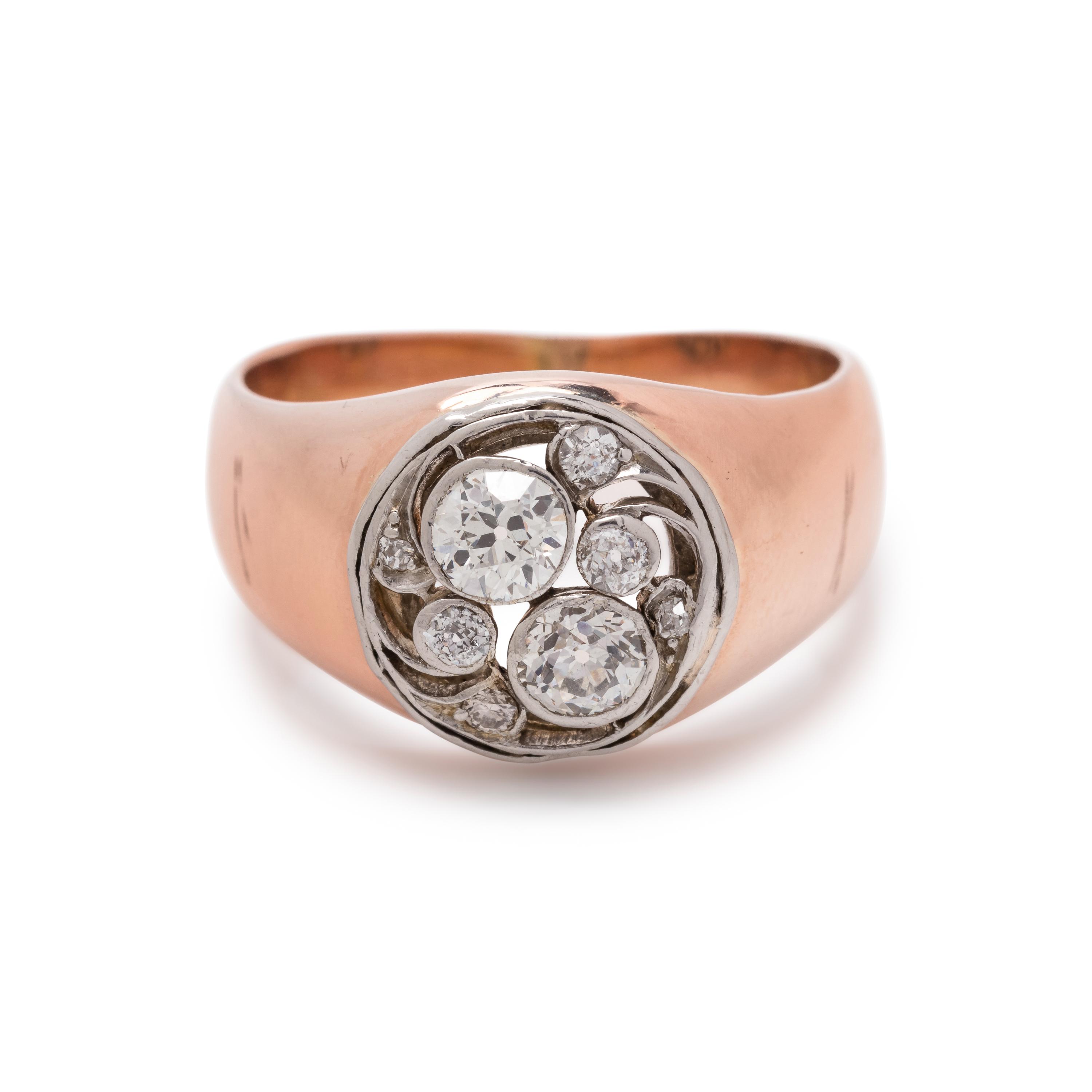 ROSE GOLD AND DIAMOND RING
